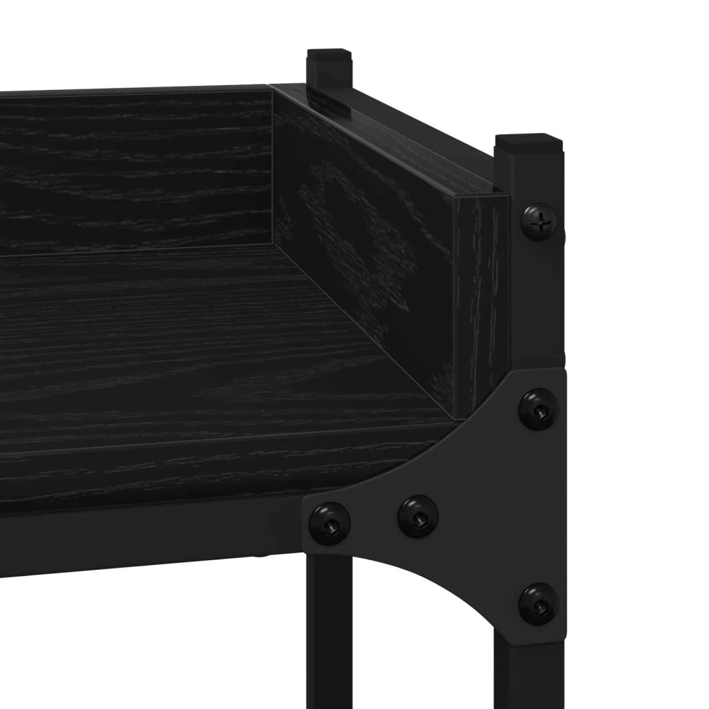 Mensola per lavatrice Rovere Nero 67 x 25 x 163 cm 883552