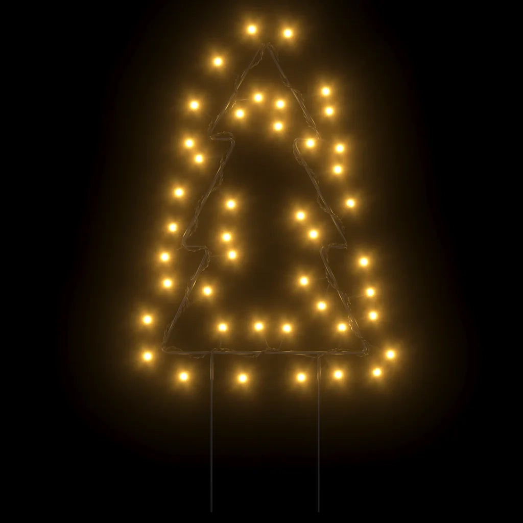 Decorazioni Luminose Natalizie Picchetti 3pz Albero 50LED 30cm 357720