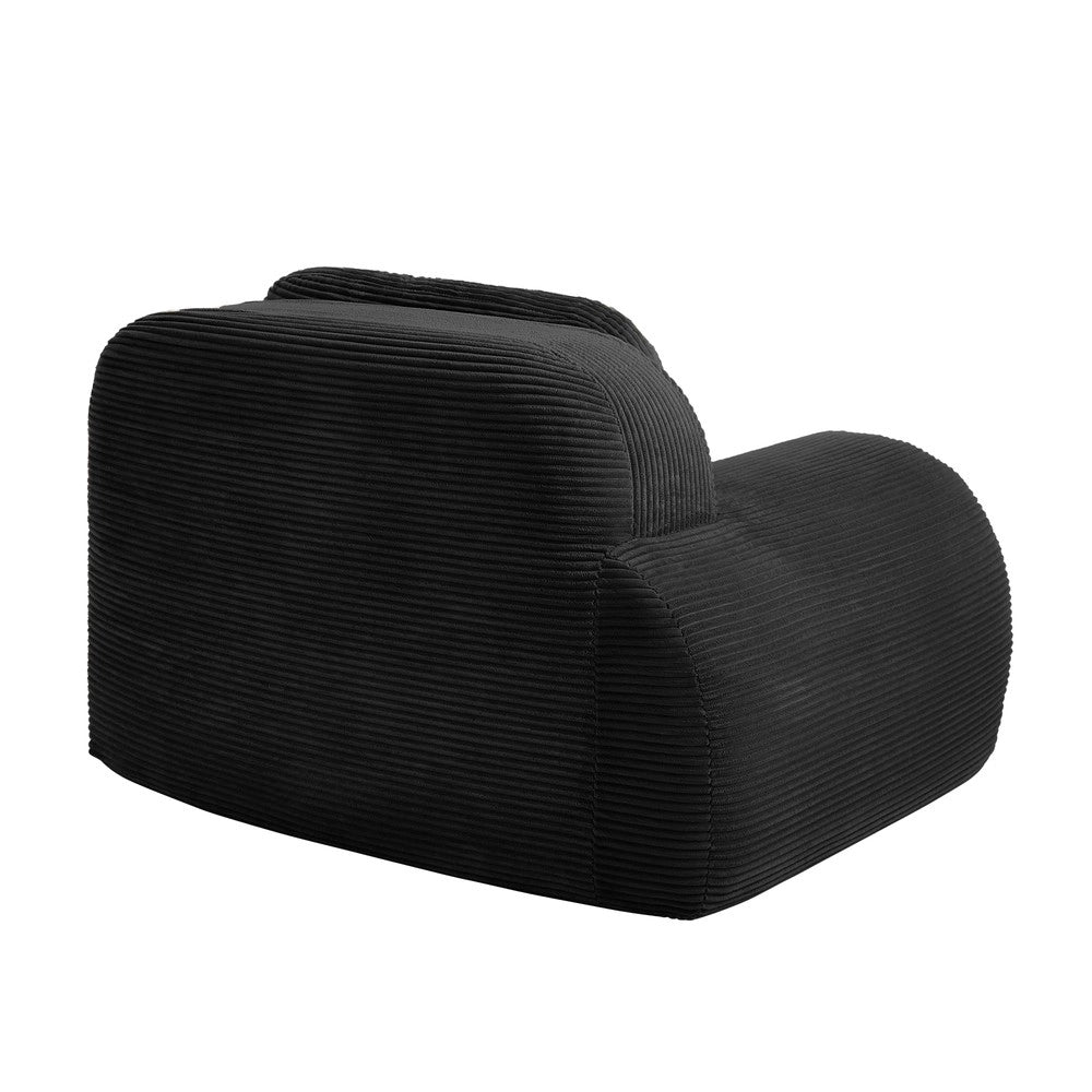 Divano angolare con cuscini ¨C Minimal ¨C velluto nero