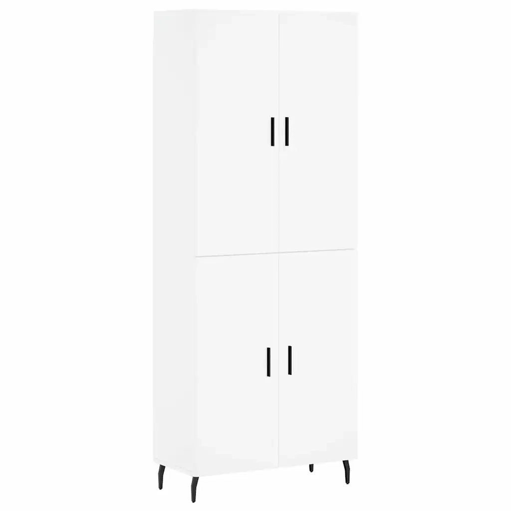Credenza | Madia | Buffet da pranzo | Armadio da pranzo Bianca 69,5x34x180 cm in Legno Multistrato
