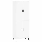 Credenza | Madia | Buffet da pranzo | Armadio da pranzo Bianca 69,5x34x180 cm in Legno Multistrato
