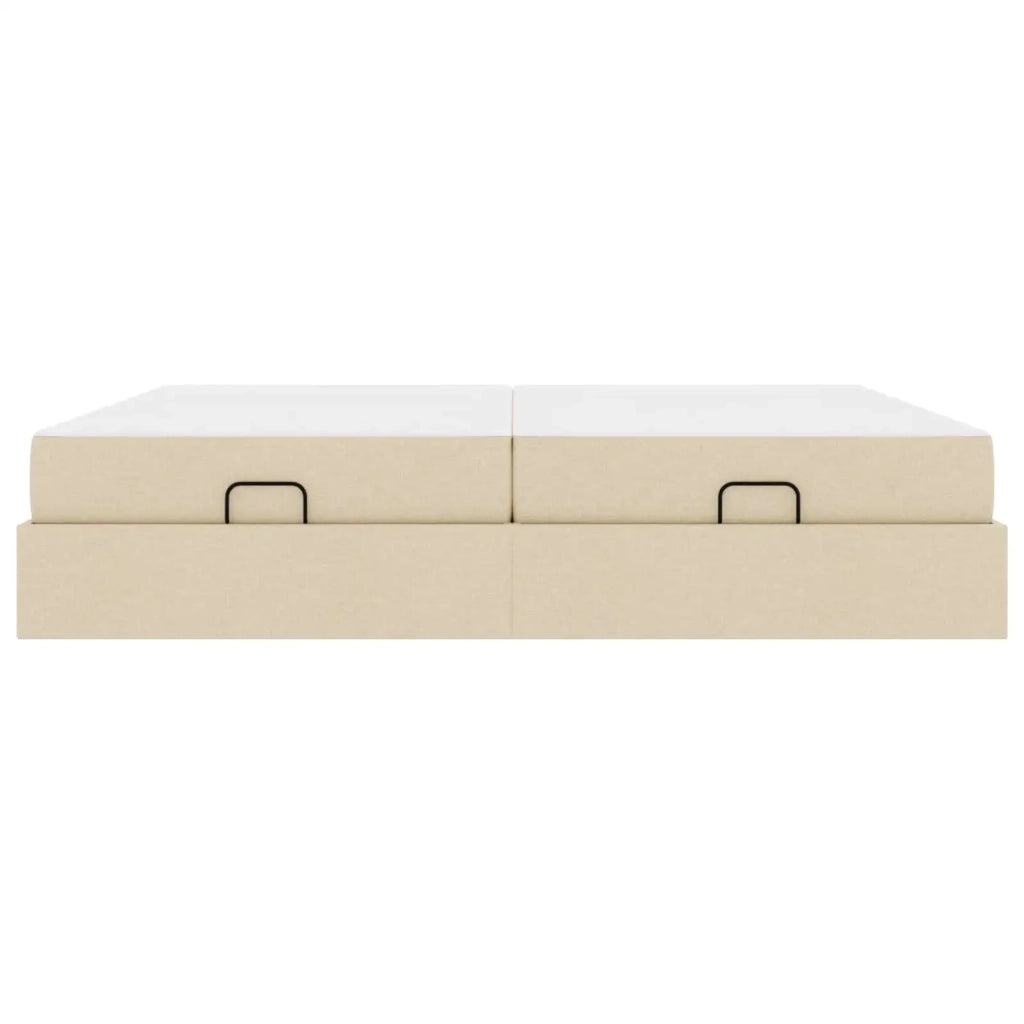 Struttura letto con materasso con materasso 2 pcs Crema Tessuto 3399520