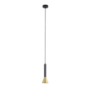 Sospensione Moderna Signal Acciaio Nero Oro 1 Luce Gu10