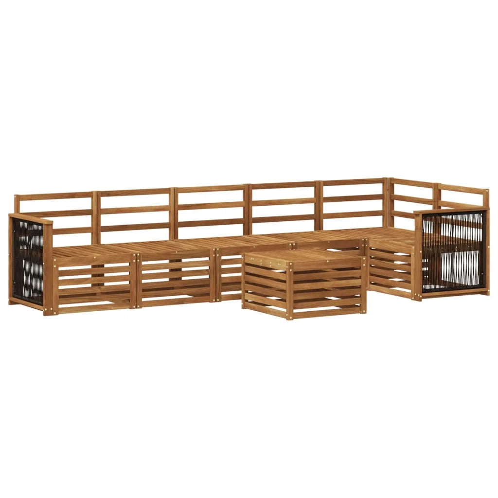Set divano sezionale 6 pcs Naturale Legno di Acacia Massello 3384440