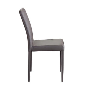 SEDIA BLOSSOM CON RIVESTIMENTO IN ECOPELLE MARRONE