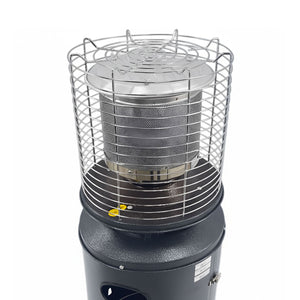 Stufa a Gas da Esterno Riscaldatore Gpl Portatile con Ruote FIRE Cilindro Arredo Riscaldante per Terrazzo P Acciaio Inox