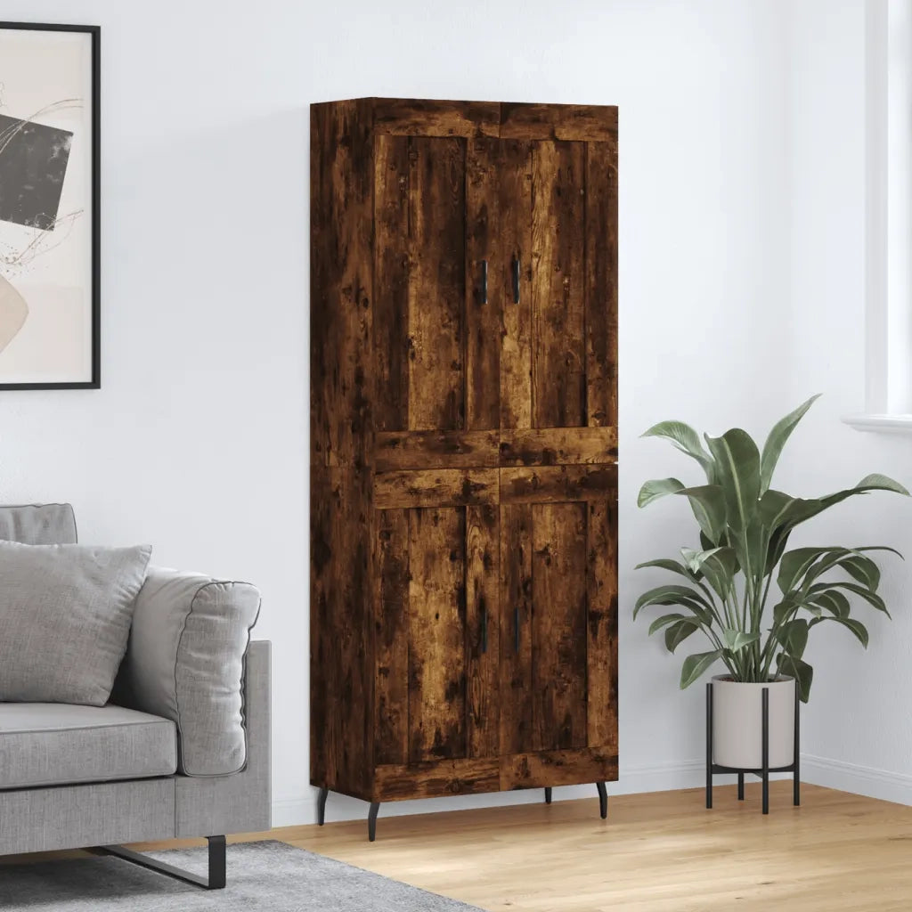 Credenza Rovere Fumo  69,5x34x180 cm in Legno Multistrato 3199702