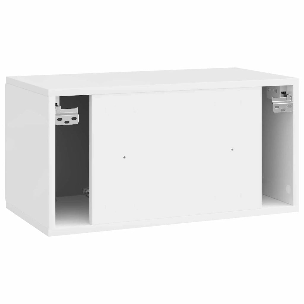 Mobile Porta TV da Muro 59,5 x 31 x 30 cm Bianco Lucido 898369