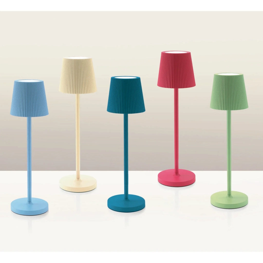 Lampada da tavolo led ricaricabile IP54 colore avorio mod. Emma