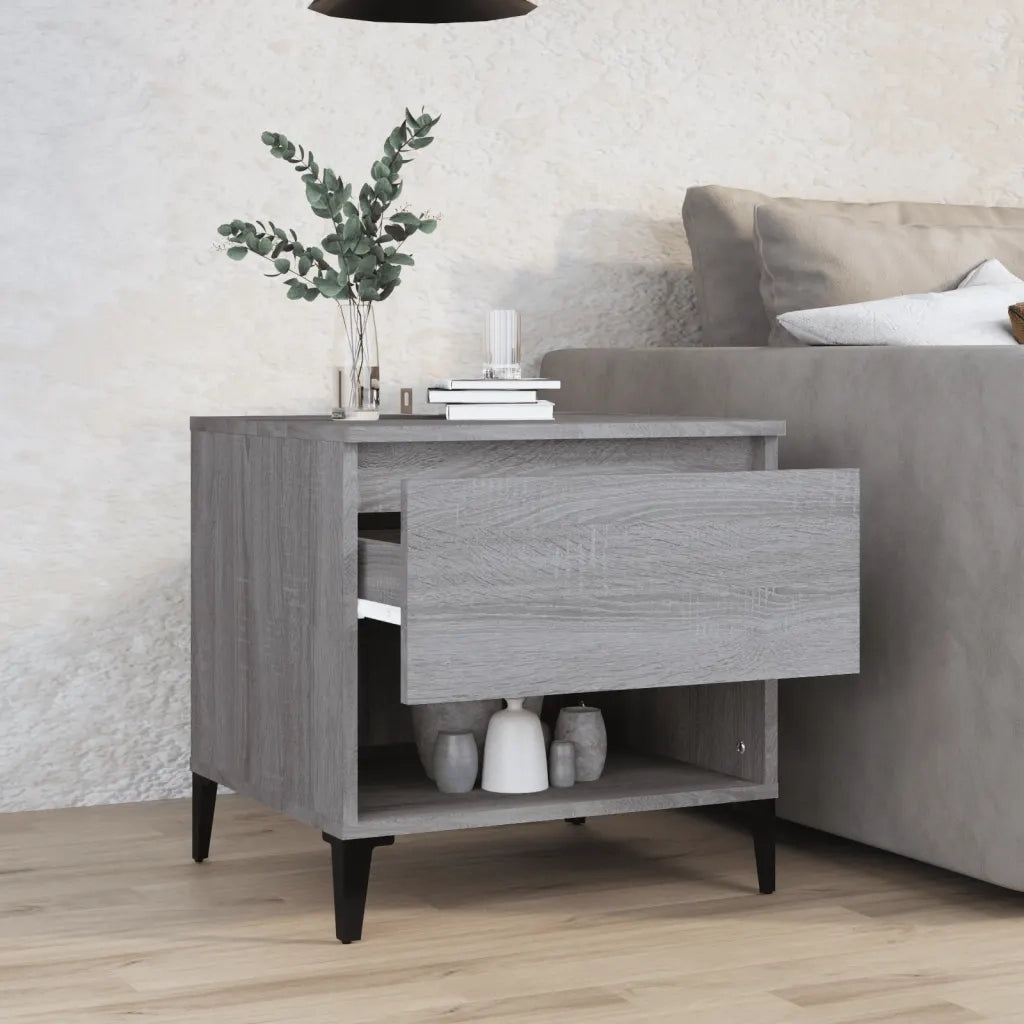 Tavolino Grigio Sonoma 50x46x50 cm in Legno Multistrato 819560