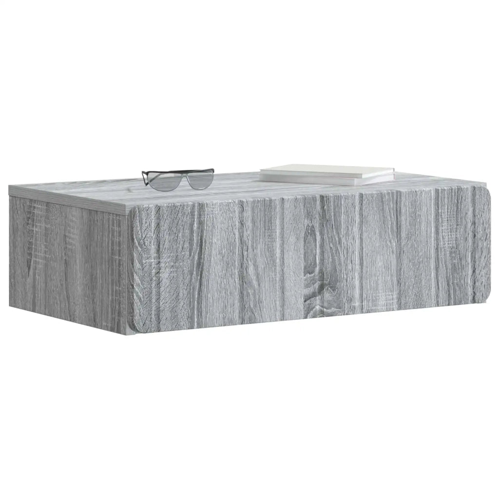 Tavolino da Parete Laterale Grigio Sonoma 59 x 34,5 x 17 cm 898321