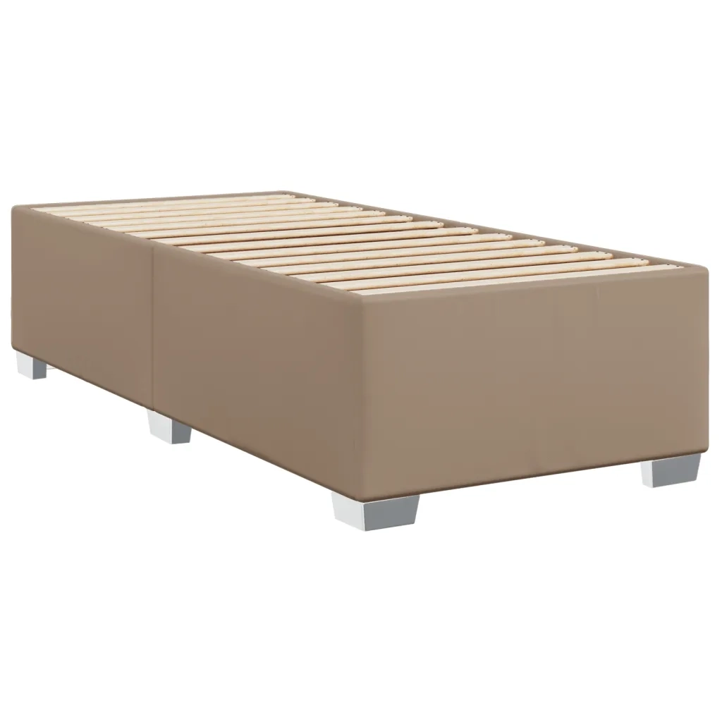 Giroletto a Molle con Materasso Cappuccino 100x200cm Similpelle