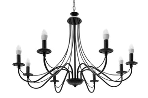 Lampada Da Soffitto Pensile Rustica APP648-8CP Nera