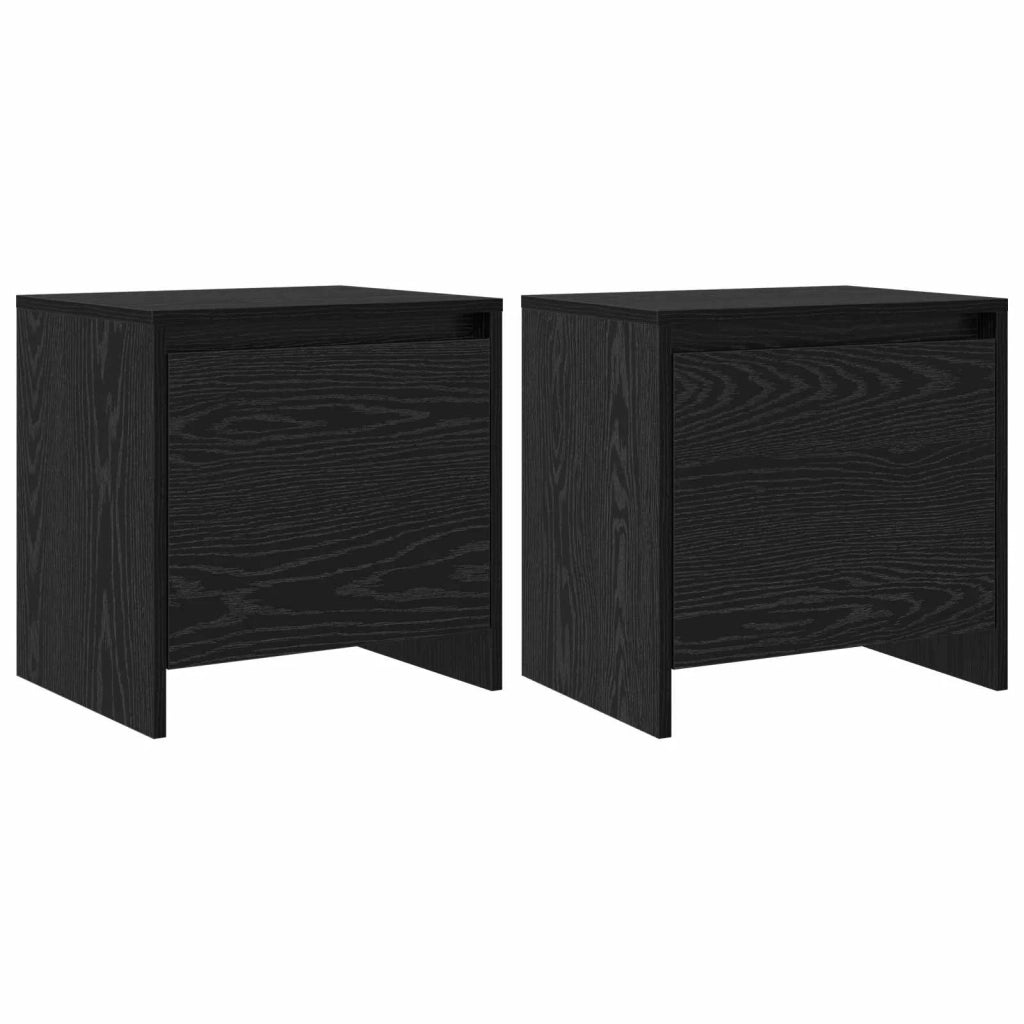 Armadio da Notte Rovere Nero 45 x 34 x 44,5 cm 8000983