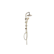 Trade Shop - Saliscendi Bagno Colonna Doccia Miscelatore Oro Soffione Rotondo Doccetta 87306 -