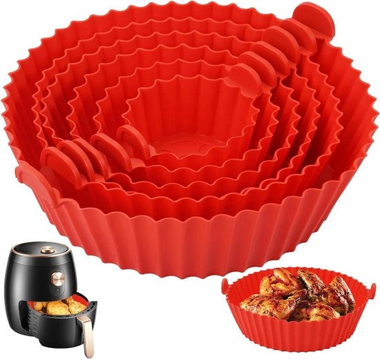 Set di stampi per forno aeree con silicone - 6 pezzi con inserto rosso