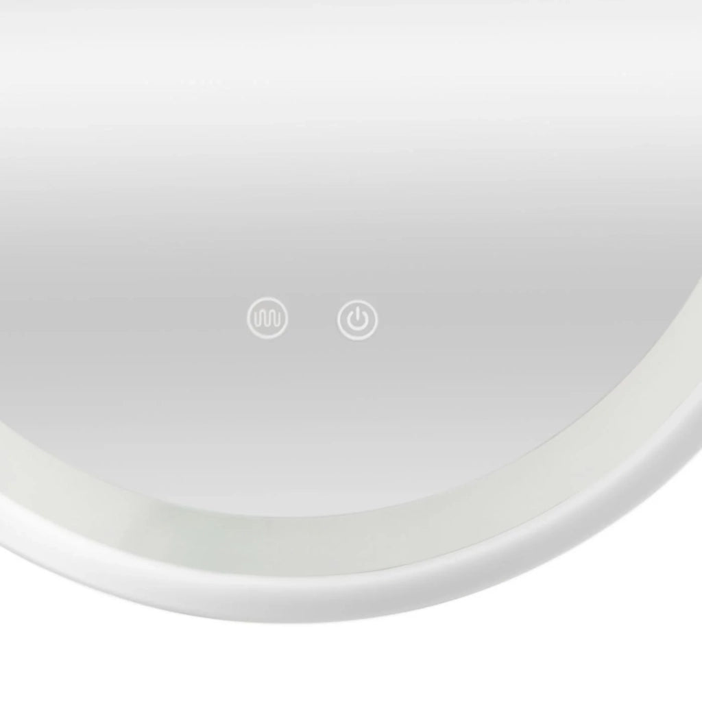 Specchio decorativo moderno a LED 80 x 80 x 3 cm argento 03_0010164