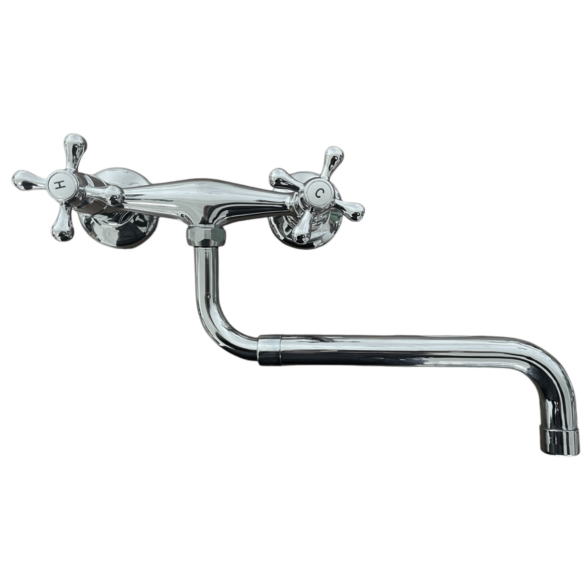 Rubinetto a parete vintage con canna allungabile 20-35 cm