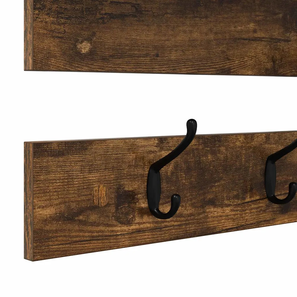 Appendiabiti a muro A parete Rovere fumé 90 x 15 x 36 cm 874423