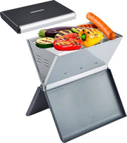 Griglia da campeggio - Assemblaggio rapido - Struttura resistente al calore - Peso ridotto - Adatto al carbone - Grandi finestre di ventilazione (nero Olton) Barbecue
