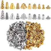 Capsule di chiusura per gioielli DIY, 200 pezzi - Capsule di chiusura per gioielli - Stile tibetano - Capsule di chiusura per gioielli con spacers - Capsule di chiusura per gioielli con estensione per gioielli DIY