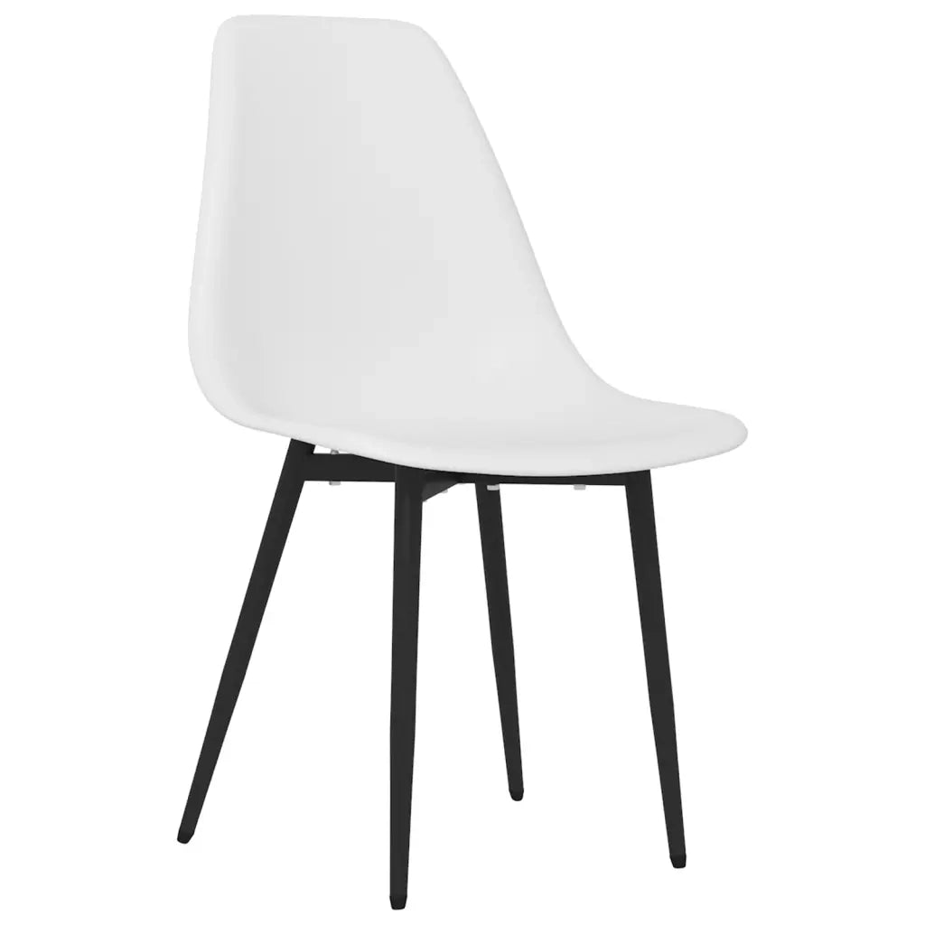 Sedie da Pranzo 6 pz Bianche in PP 3082341