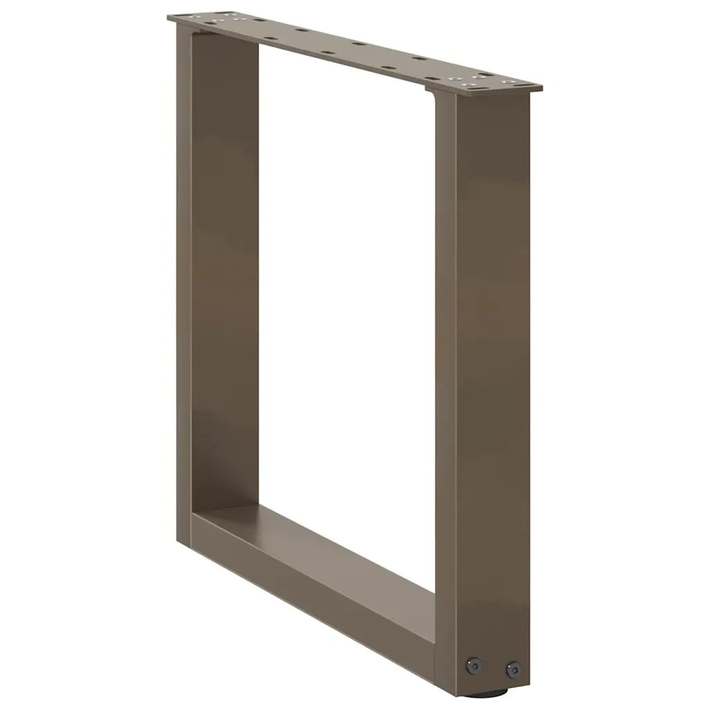 Gambe per Tavolino da Caffè a Forma di U 2 pz Acciaio Naturale 50x(42-43) cm Acciaio 4013159