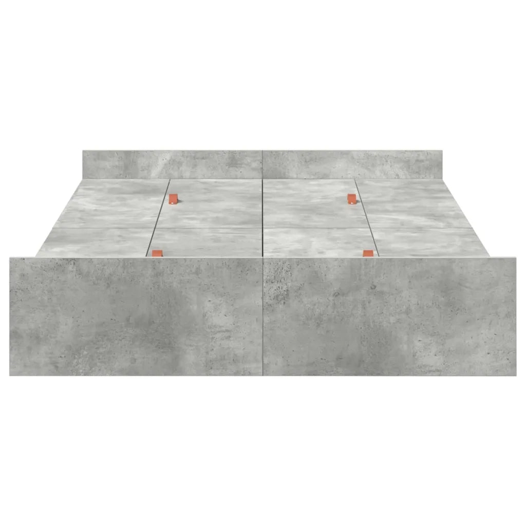 Struttura letto con contenitore Grigio cemento 120 x 190 cm 3335328
