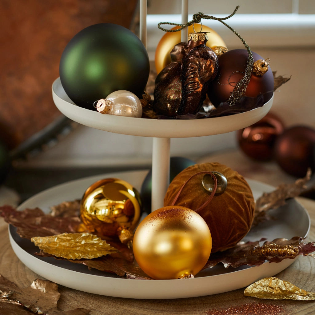 Box Da 6 Palline Di Natale Oro 6 Cm