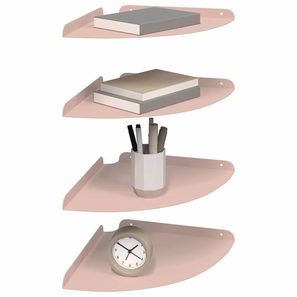 Mensola sospesa con lo scaffale 4 pcs Rosa 30 x 30 x 2 cm