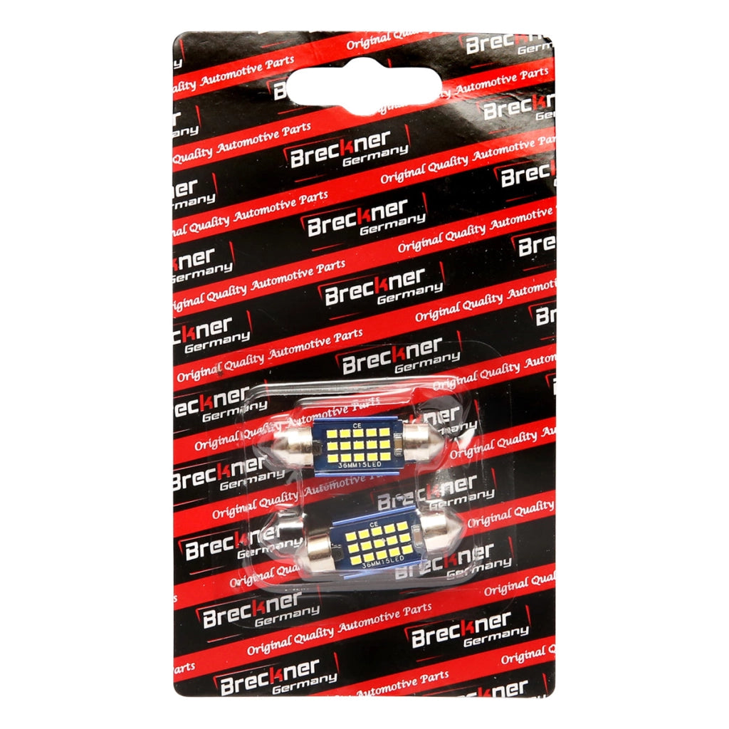 Set di 2 lampadine LED SMD SOFIT 36mm 12V 0,2A luce fredda