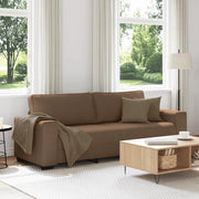 Divano a 3 Posti Marrone 220x77x82 cm in Tessuto 4105180