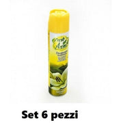 Trade Shop - Set 6 Pz Deodorante Per Ambiente Spray Profumo Casa Fresco 300 Ml Gelsomino -