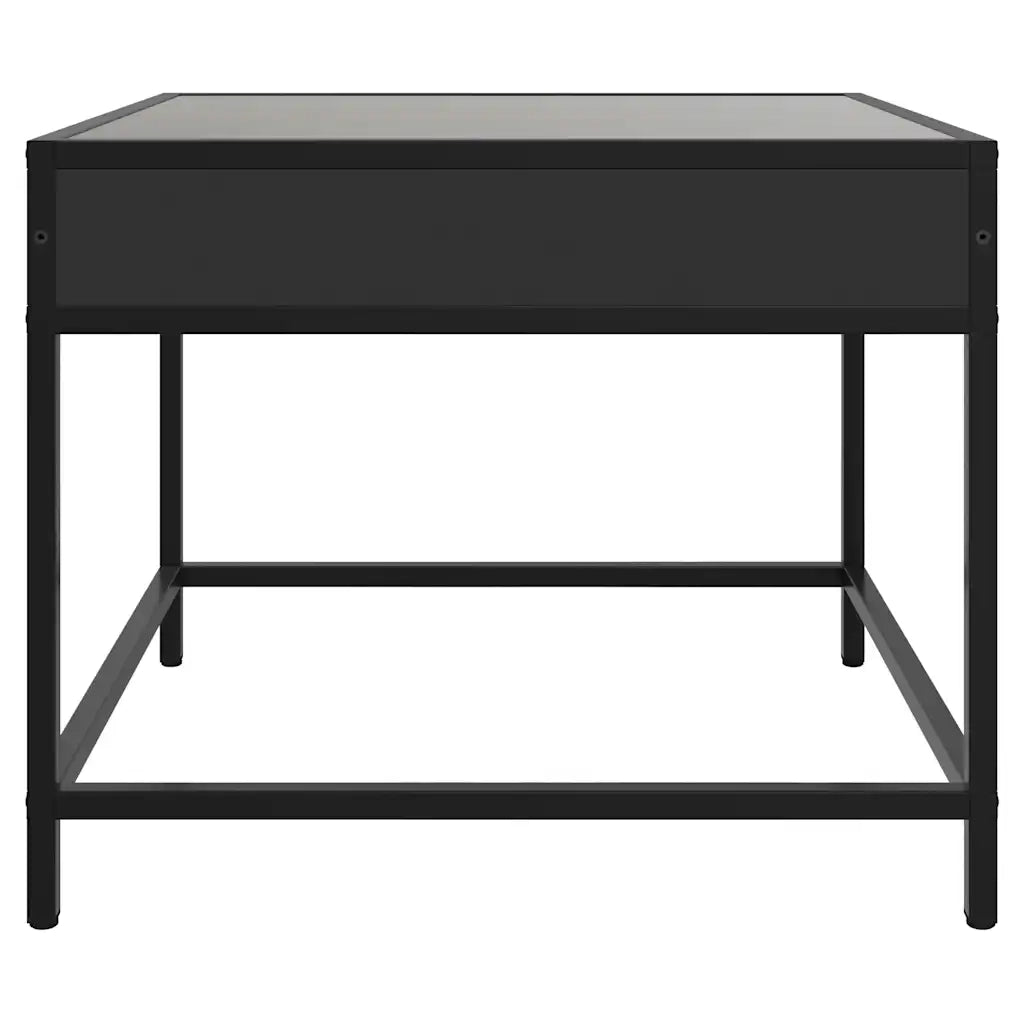 Tavolino da salotto | Tavolino da caff¨¨ | Tavolino da Soggiorno con LED Infinity Nero 50x50x41 cm
