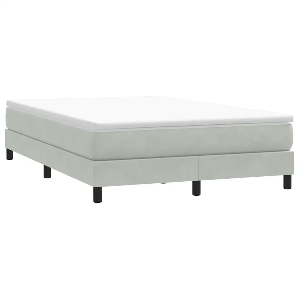 Giroletto Molle senza Materasso-Struttura Letto Grigio Chiaro 160x210cm Velluto