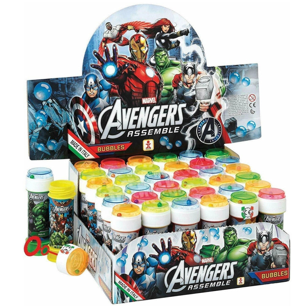 Trade Shop - Bolle Di Sapone Avengers Confezione 36 Pz Flacone 60 Ml Gadget Party -
