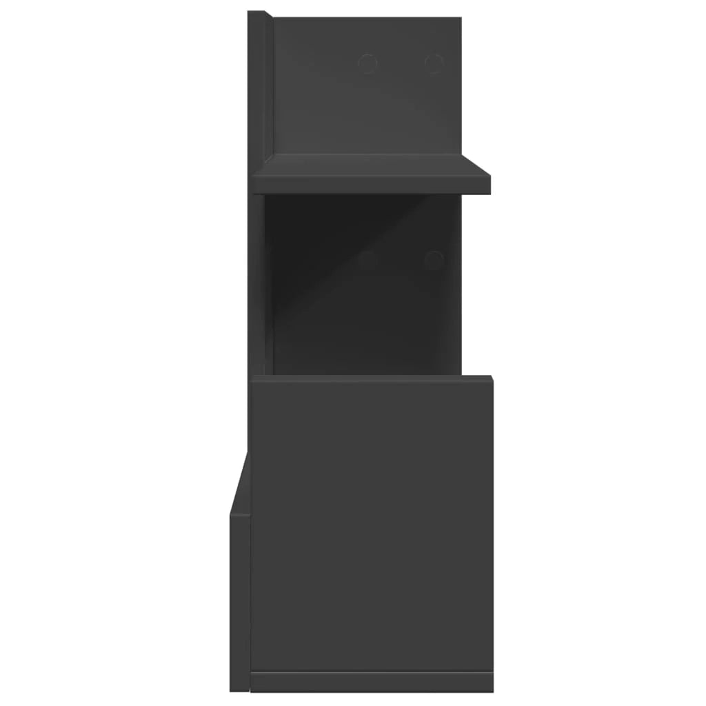 Mobiletto portaoggetti per ufficio 49 x 20 x 52,5 cm in legno ingegnerizzato Nero 02_0043574