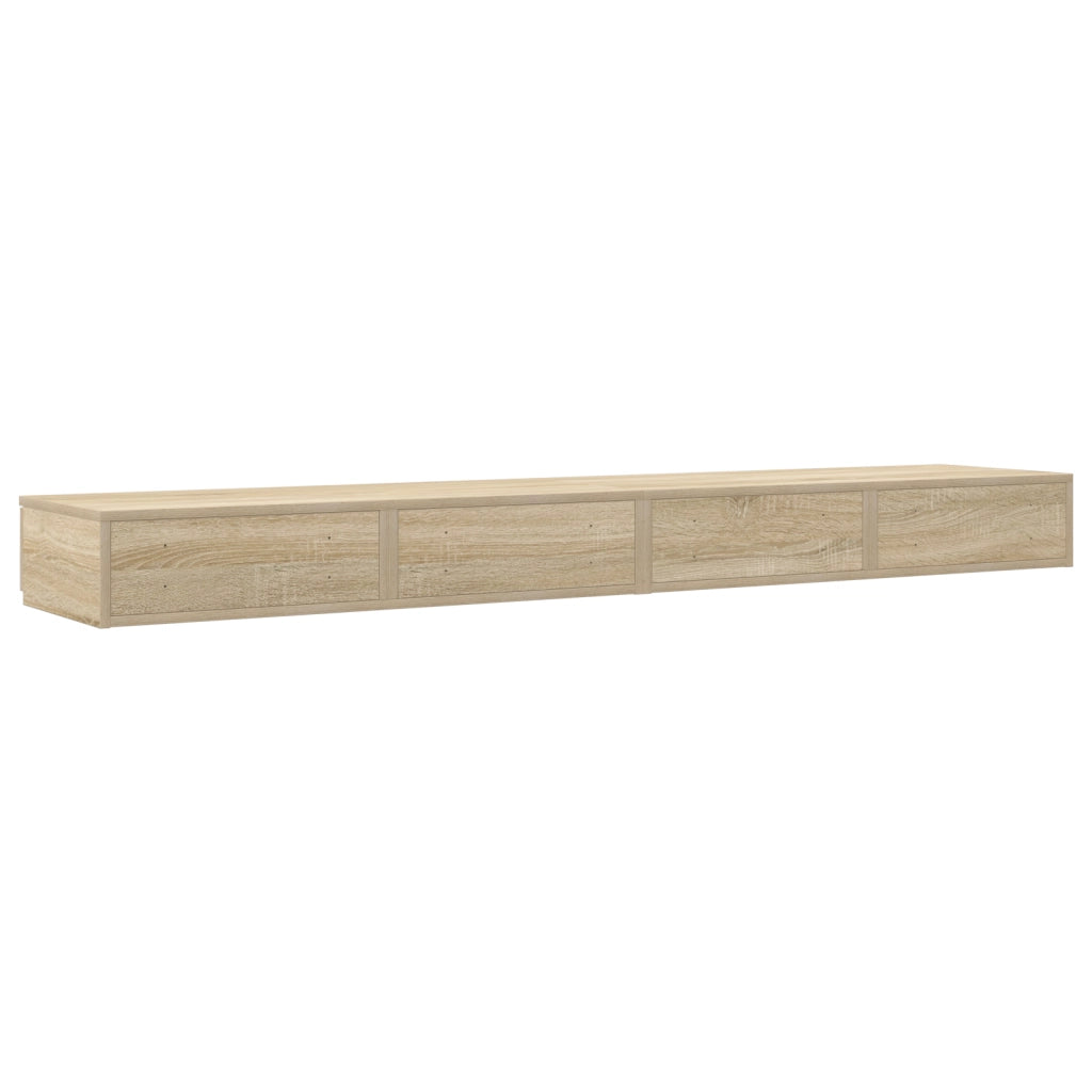 Cassetti per Letto  Rovere Sonoma 180x36,5x16,5 cm in Legno Ingegnerizzato