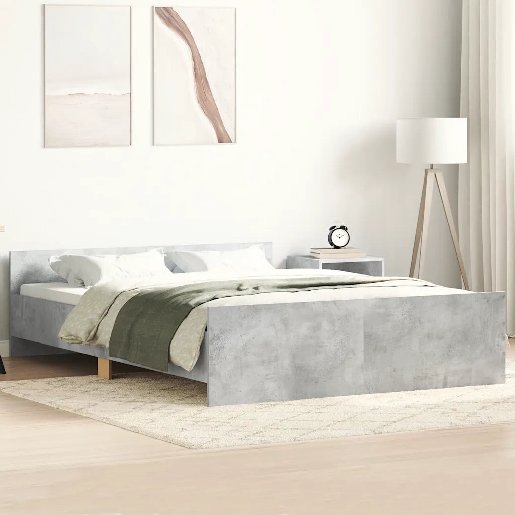 Giroletto con Testiera e Pediera Grigio Cemento 120x200 cmcod mxl 108008