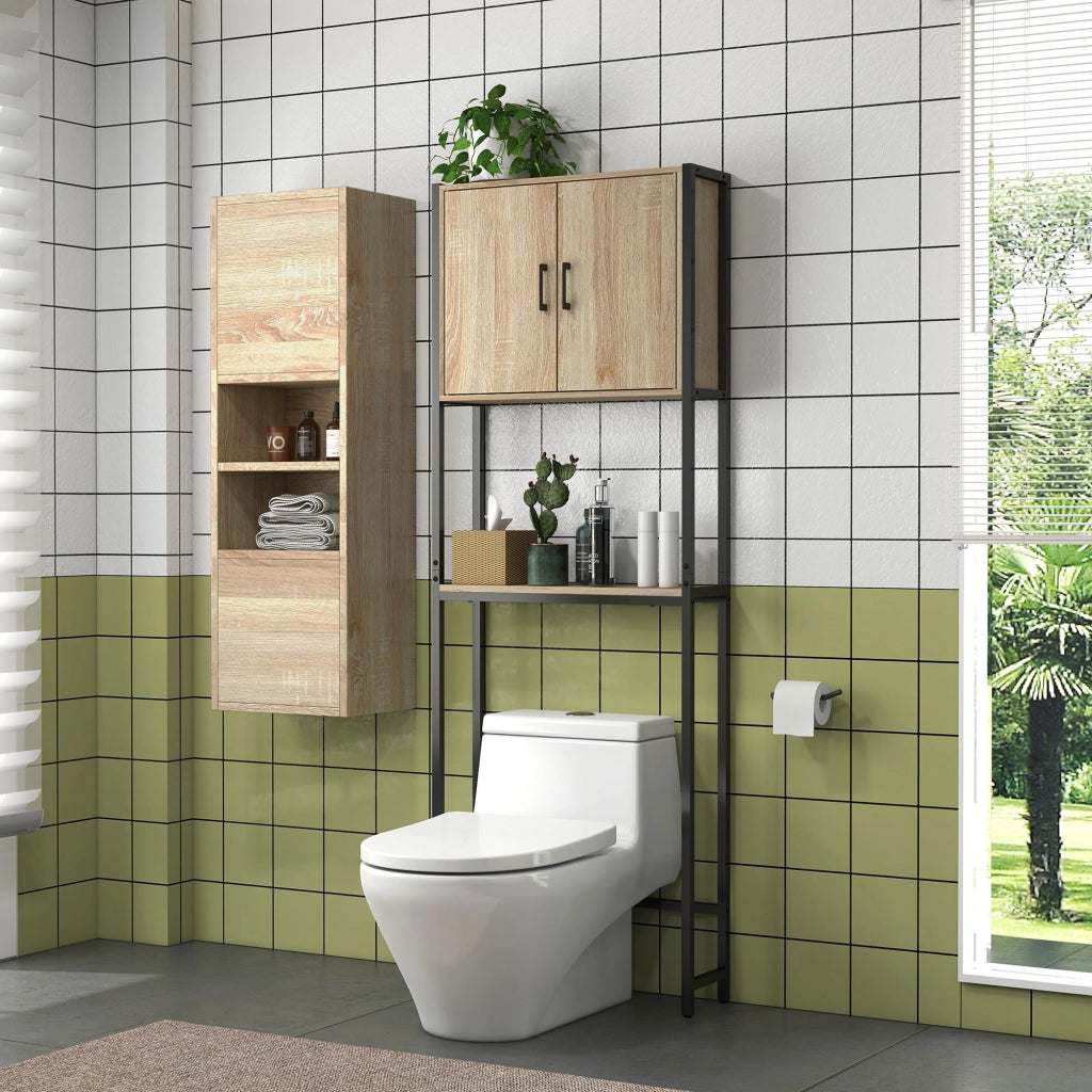 Mobile Bagno Sospeso con Ante e Ripiano Aperto ¨C zephmum ¨C Bianco 60x30x30