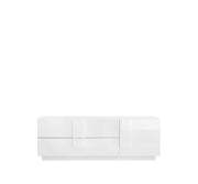 Mobile TV Moderno 1 Anta 2 Cassetti Jupiter 182x44x63 cm Bianco laccato lucido