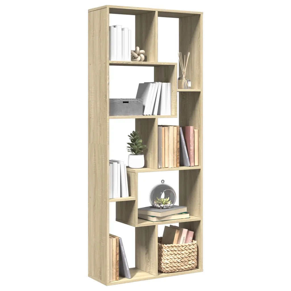 Libreria Divisorio Rovere Sonoma 67x25x161,5 cm in Truciolato 858077