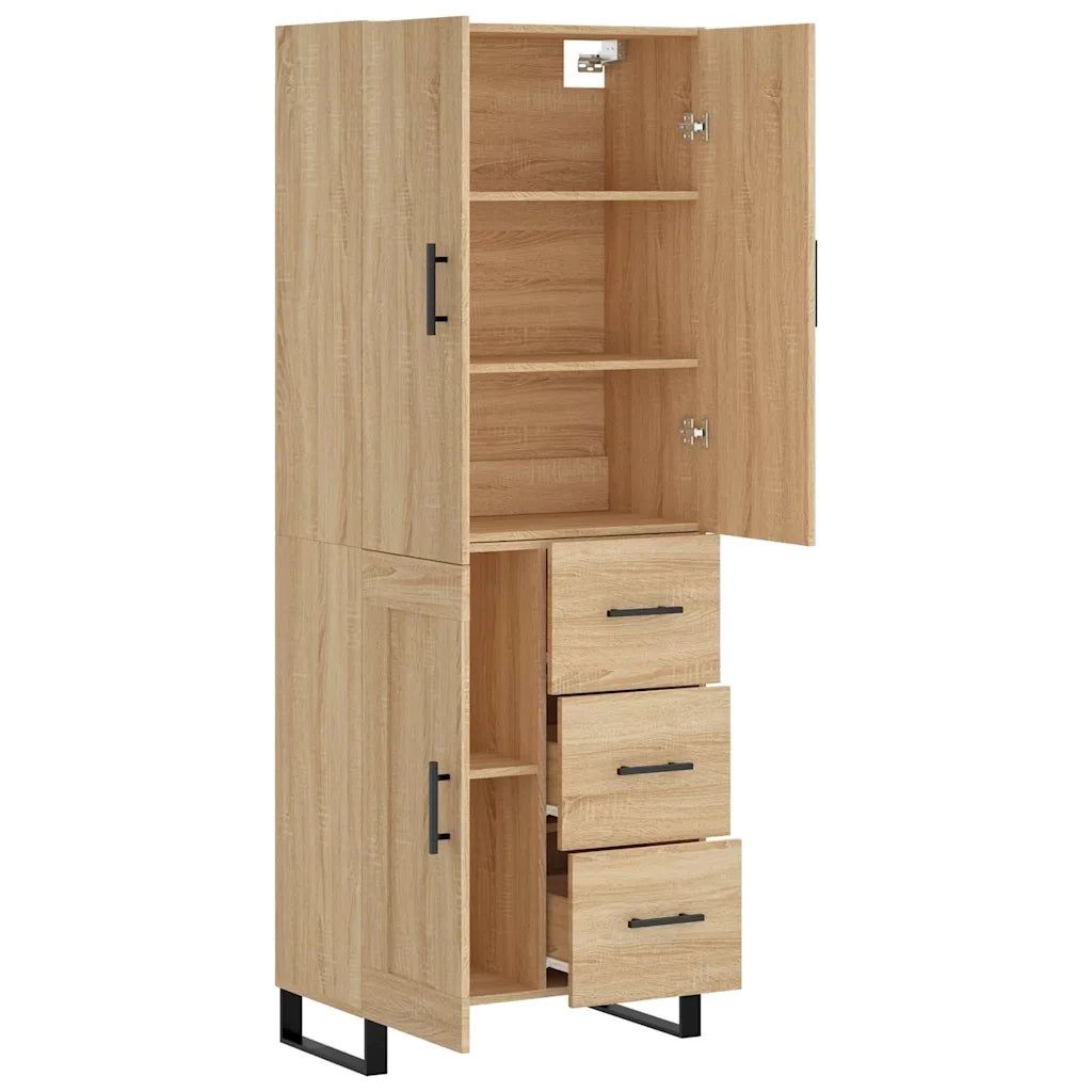 Credenza Rovere Sonoma 69,5x34x180 cm in Legno Multistrato 3196038