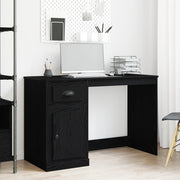 Scrivania con spazio di stoccaggio Rovere Nero 50x115x75 cm Legno ingegnerizzato