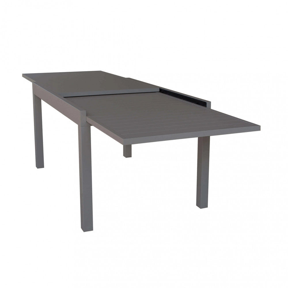 Tavolo Allungabile Hawaii 135/270x90x75 h cm in Alluminio Taupe