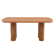 Tavolo da pranzo in MDF con base a colonna ad arco, stile moderno, per soggiorno e sala da pranzo, 180 × 90 cm