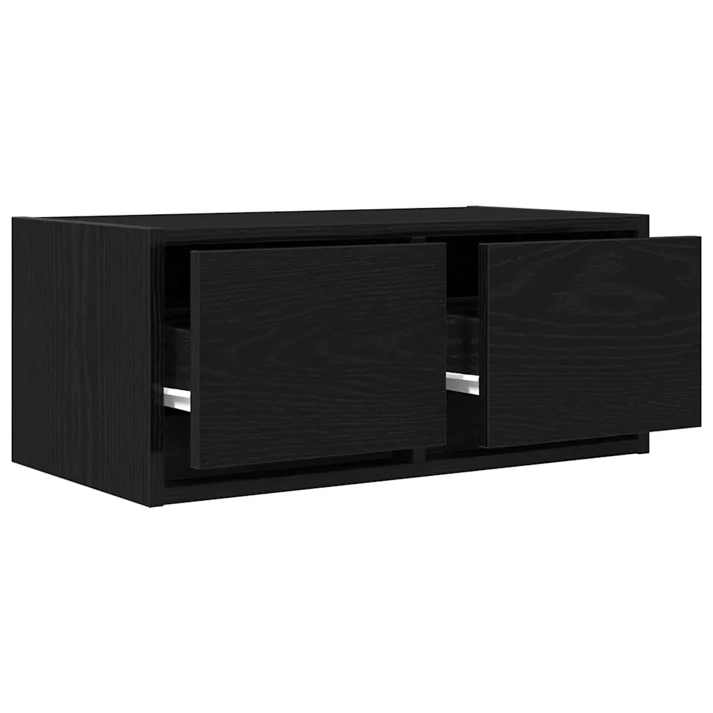 Mobili TV 2 pz Rovere Nero 60x31x25,5 cm in Legno Multistrato 861493