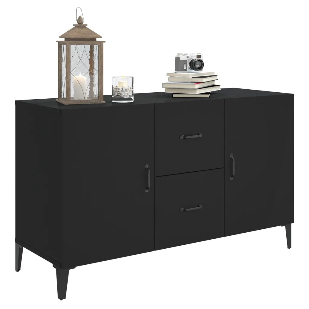 Credenza Nera 100x36x60 cm in Legno Multistrato 812520