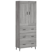 Credenza | Madia | Buffet da pranzo | Armadio da pranzo Grigio Sonoma 69,5x34x180 cm in Legno Multistrato