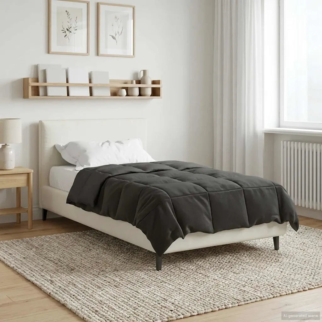 Duvet Estivo Trapuntato Antracite 140 x 200 cm Microfibra 42025906